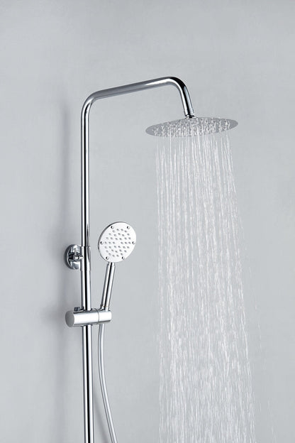 Aufputz-Regendusche 30 cm Kopfbrause thermostatisch Chrom