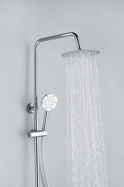 Aufputz-Regendusche 30 cm Kopfbrause thermostatisch Chrom
