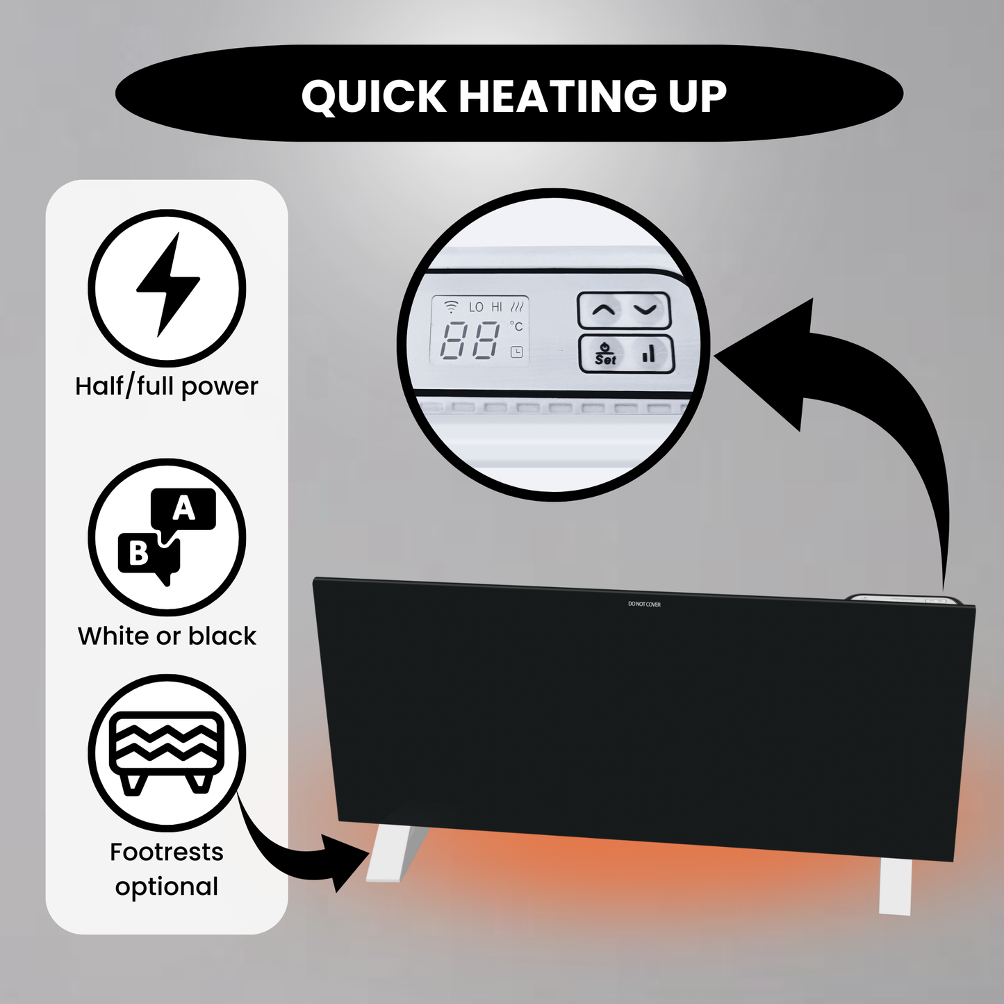Quality Heating - Eco Slim Wifi Schwarz