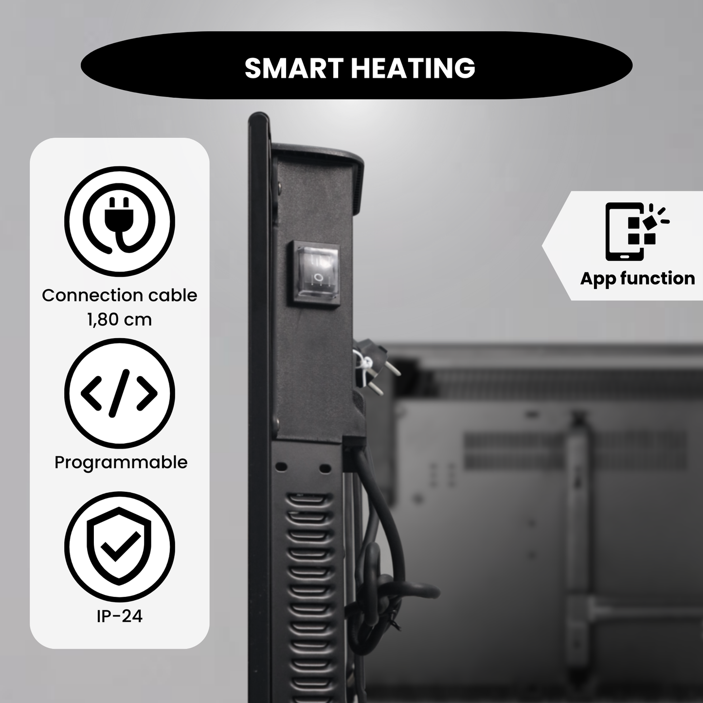 Quality Heating - Eco Slim Wifi Schwarz