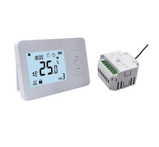 QH Basic programmierbares kabelloses Thermostat mit eingebautem Mini-Empfänger