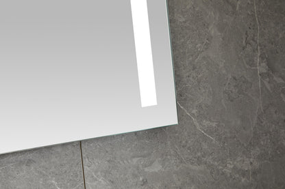 Spiegel 60 x 100 cm ohne Rahmen, eingebaute LED-Beleuchtung und Antibeschlag-Funktion