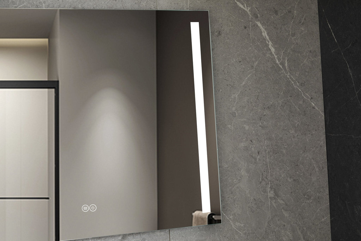 Spiegel 60 x 120 cm rahmenlos, integrierte LED-Beleuchtung und Antibeschlag-Funktion