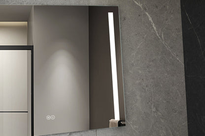 Spiegel 60 x 120 cm rahmenlos, integrierte LED-Beleuchtung und Antibeschlag-Funktion