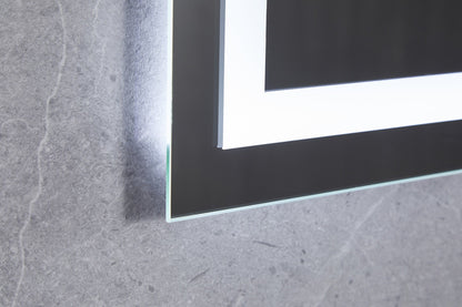 Spiegel 70 x 120 cm ohne Rahmen, eingebaute LED-Beleuchtung und Antibeschlag-Funktion