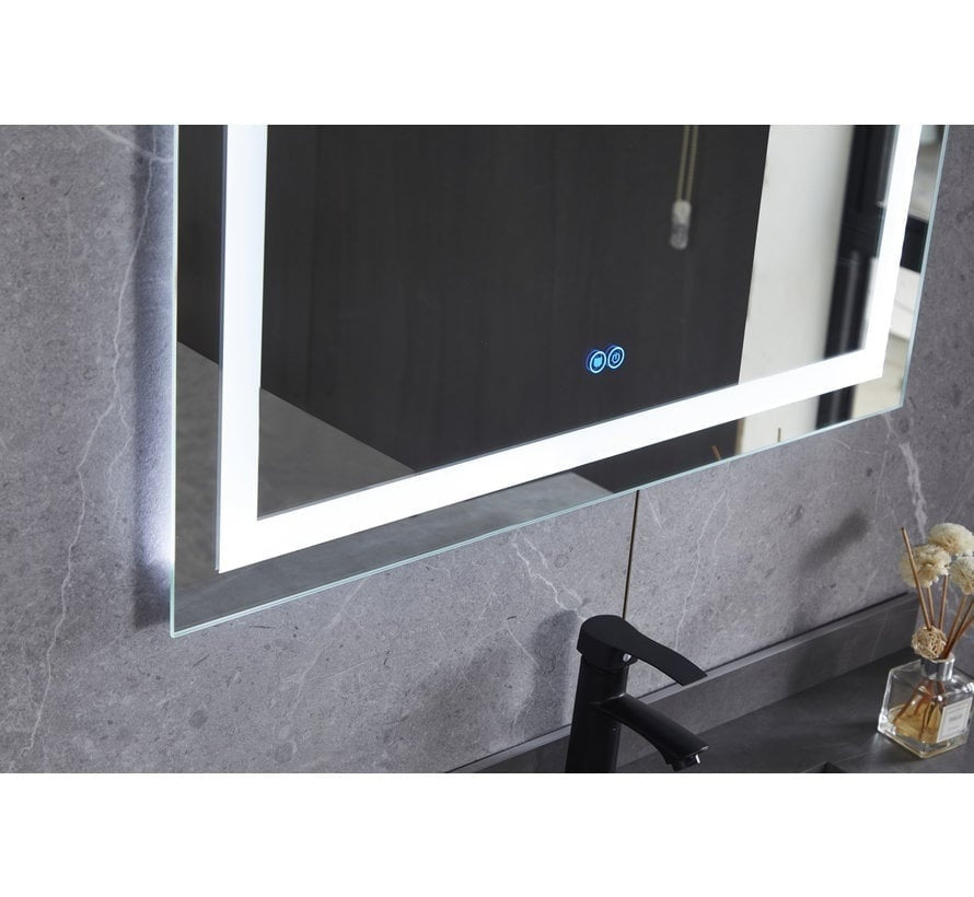 Spiegel 70 x 50 cm ohne Rahmen, LED