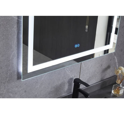 Spiegel 70 x 50 cm ohne Rahmen, LED