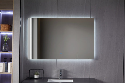 Spiegel ohne Rahmen mit LED, Antibeschlag-Funktion, 60 x 120 cm