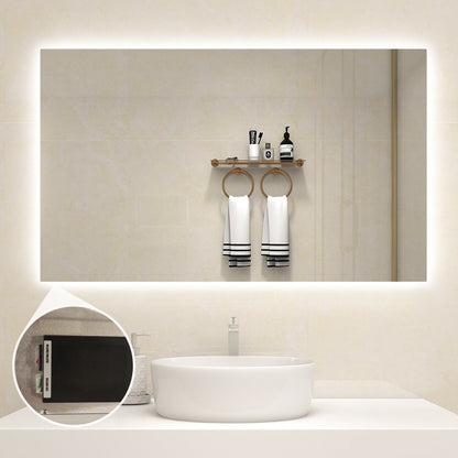 Infrarot-Heizspiegel mit LED-Beleuchtung 60 x 120 cm 700 Watt