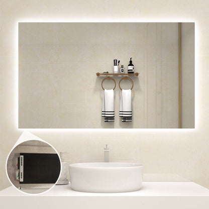 Infrarot-Heizspiegel mit LED-Beleuchtung 60 x 80 cm 450 Watt
