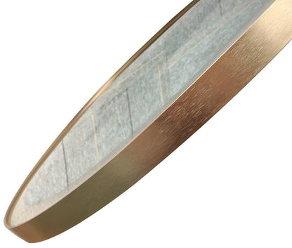 Runder Spiegel 80 cm mit goldenem Rahmen, LED-Beleuchtung und Antibeschlag-Funktion