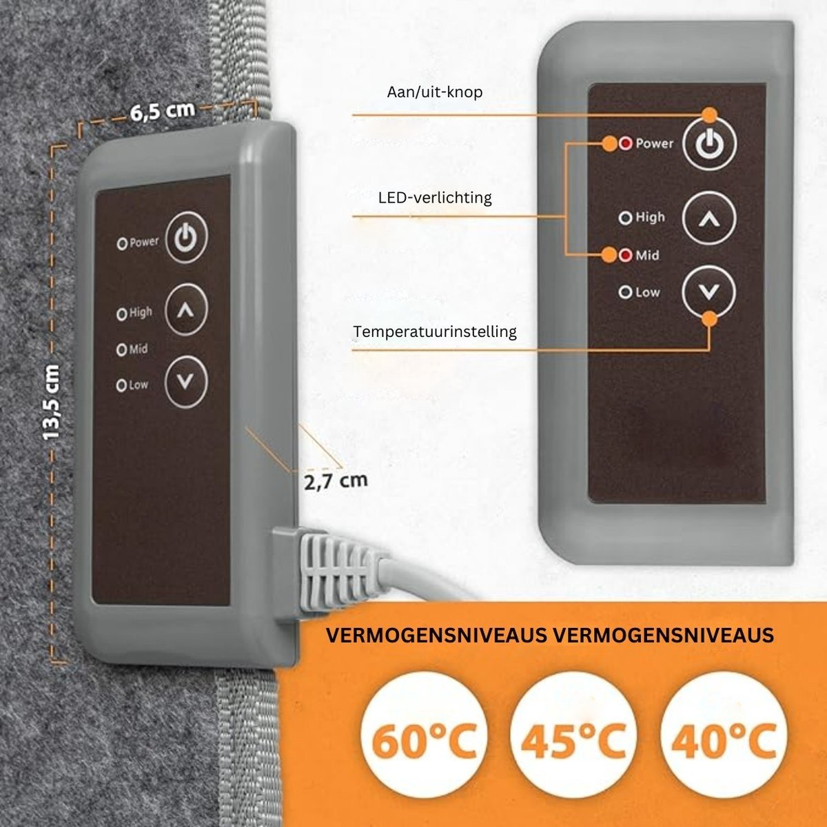 Mobiles klappbares Infrarotpaneel mit 3 Wärmestufen - 165 W