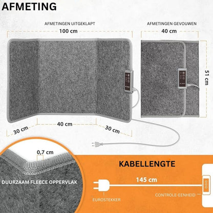 Mobiles klappbares Infrarotpaneel mit 3 Wärmestufen - 165 W