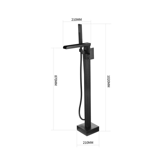 Standarmatur für Badewanne - mit Handbrause - Chrom