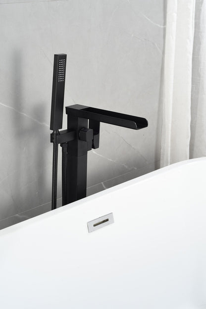Standarmatur für Badewanne – mit Handbrause – Mattschwarz