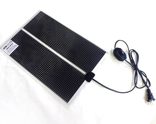 QH Heizmatte 14 x 15 cm mit Dimmer und Ein/Aus-Schalter