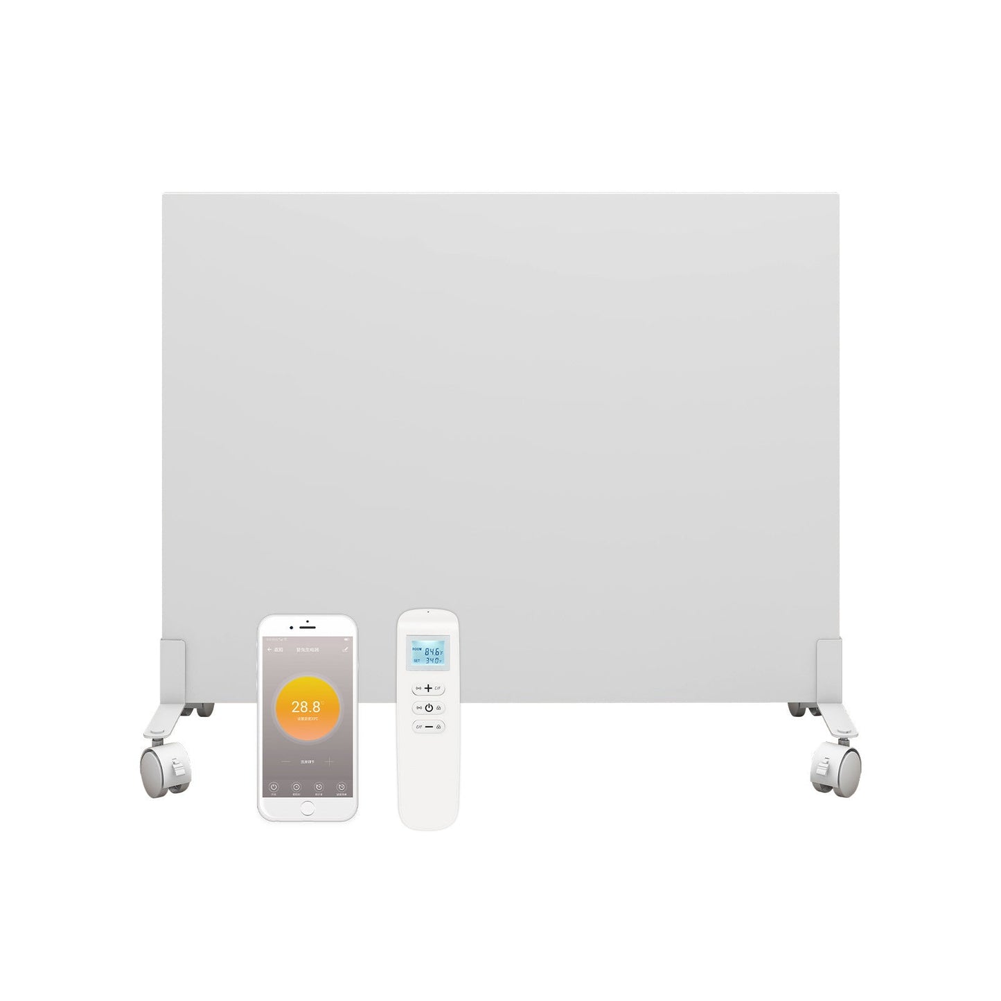 Serie QH-FR mobiles Infrarotpaneel 350 oder 700 Watt, Rollen inklusive
