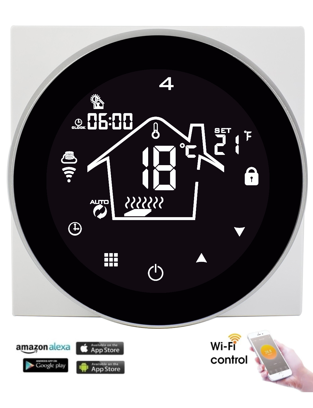 WiFi Design-Control programmierbares Thermostat PRF-80
